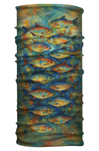 Bandana Bandart Original Tipo Buff - Peces Gouache, aristas arte local