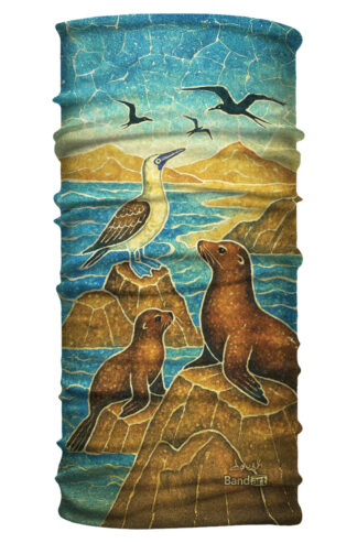 Bandana Bandart Original Tipo Buff - Lobos Marinos Batik, aristas arte local