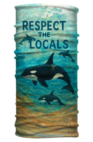 Bandana Bandart Original Tipo Buff - Ilustracion Orcas Save Locals, aristas arte local